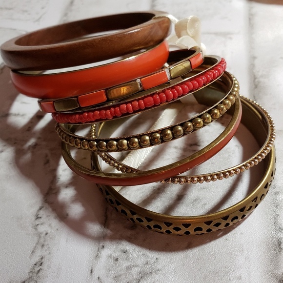 🌷Set of 8 bohemian bangle bracelets - Picture 2 of 5